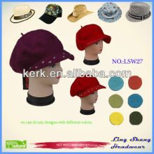 LSW27 Нинбо Lingshang Мода Зима Оптовые трикотажные Шерсть зимой шляпу